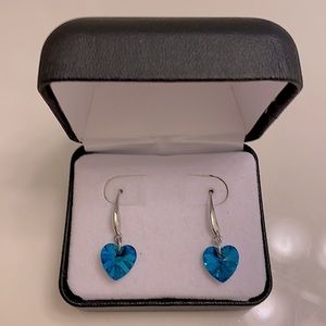 🎉HOST PICK🎉925 SS Stunning Teal Heart Drop Earrings